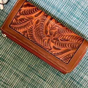 Blazin' Rox Tooled Floral Wallet
